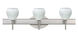 Tay Tay 3 Light 23 inch Satin Nickel Vanity Lighting Wall Light in Halogen, Carrera Glass
