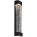 Moondew LED 24.13 inch Black Exterior Wall Sconce