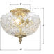 Milton 2 Light 12 inch Olde Brass Semi Flush Ceiling Light