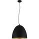 Sarabia 1 Light 15.94 inch Black and Gold Pendant Ceiling Light
