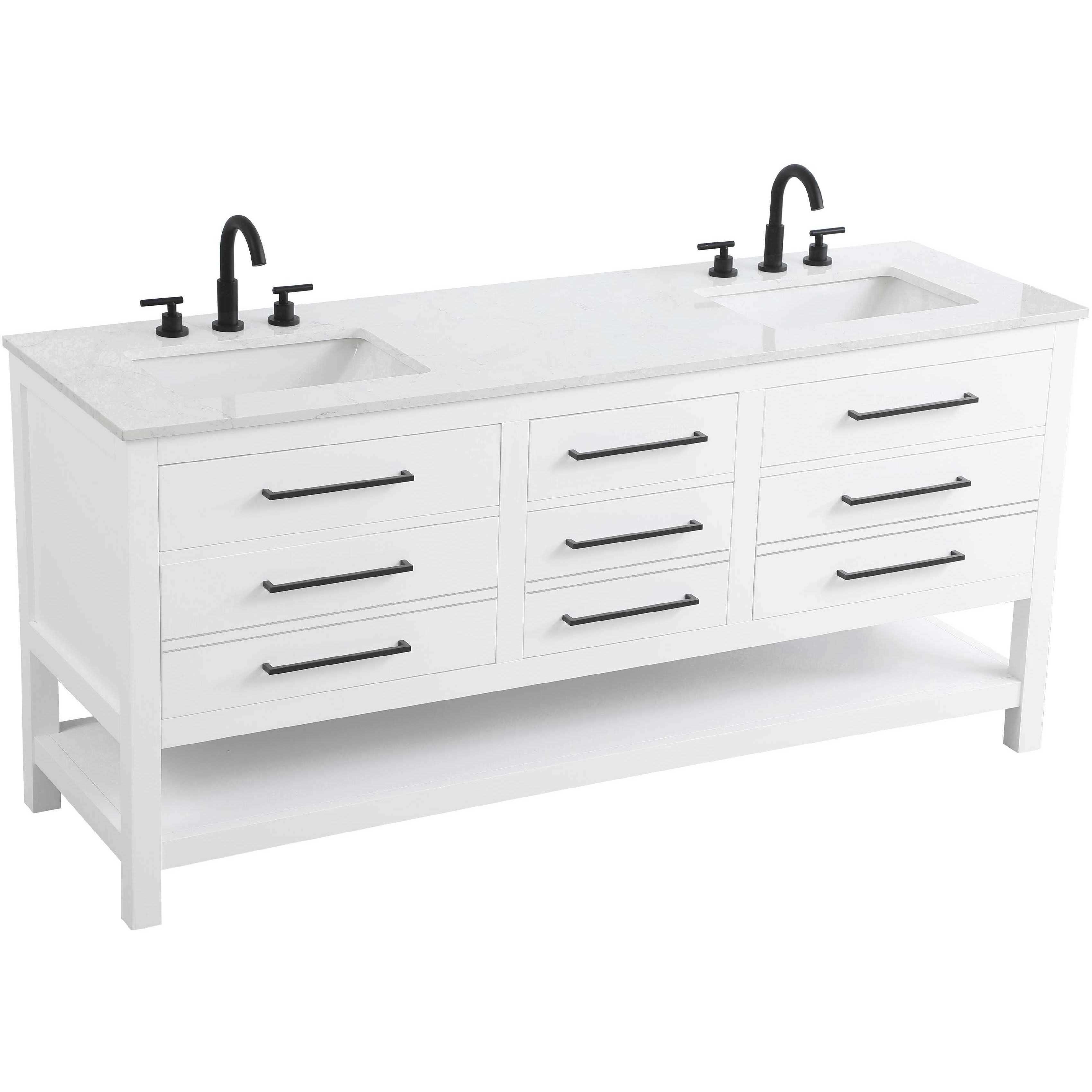 Karson 72 X 34 inch White Bathroom Vanity Cabinet