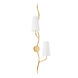 Cortona 2 Light 14 inch Vintage Gold Leaf Wall Sconce Wall Light