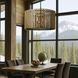 Suratto 8 Light 30 inch Matte Black and Medium Walnut Pendant Ceiling Light in Matte Black/Medium Walnut