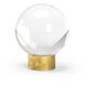 Claire Bell Clear/Antique Gold Crystal Ball on Stand Accent