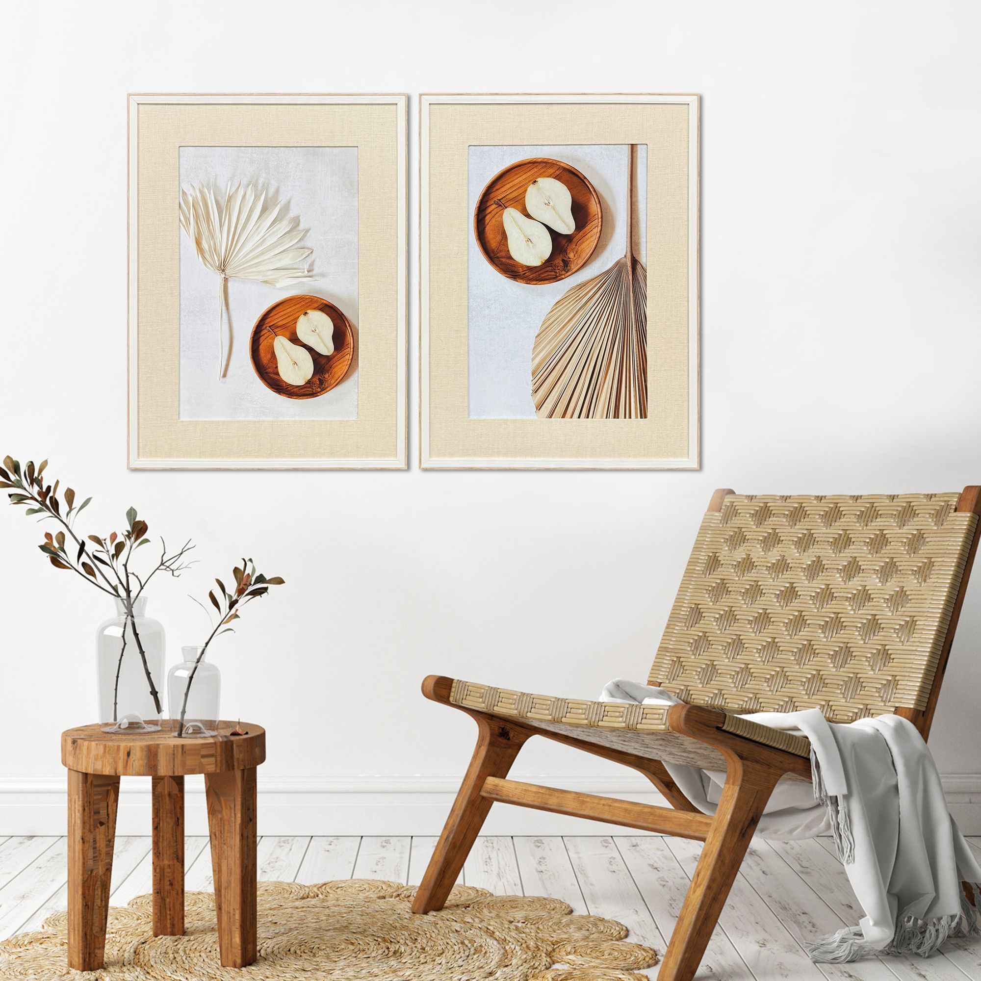 Still Collection Brown and Beige and Gray Framed Art