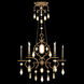 Encased Gems 6 Light 50 inch Gold Chandelier Ceiling Light in Multi-Colored Crystal