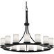Clouds 15 Light 42 inch Matte Black Chandelier Ceiling Light in Incandescent, Cylinder