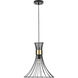 Lorin 1 Light 18 inch Matte Black Pendant Ceiling Light
