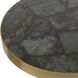 Pascal 24.25 X 10.25 inch Iridescent Labradorite and Brushed Brass Drink Table