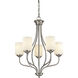 Cardinal 5 Light 23 inch Brushed Nickel Chandelier Ceiling Light