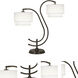 Charlee 25 inch 100 watt Dark Bronze Table Lamp Portable Light in Ascot White