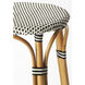Designer'S Edge Tobias Black & White Rattan 30 inch Black Barstool