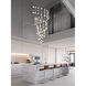 Beam 37 Light 39 inch Brushed Gold / Brushed Aluminum / Satin Dark Gray Chandelier Ceiling Light