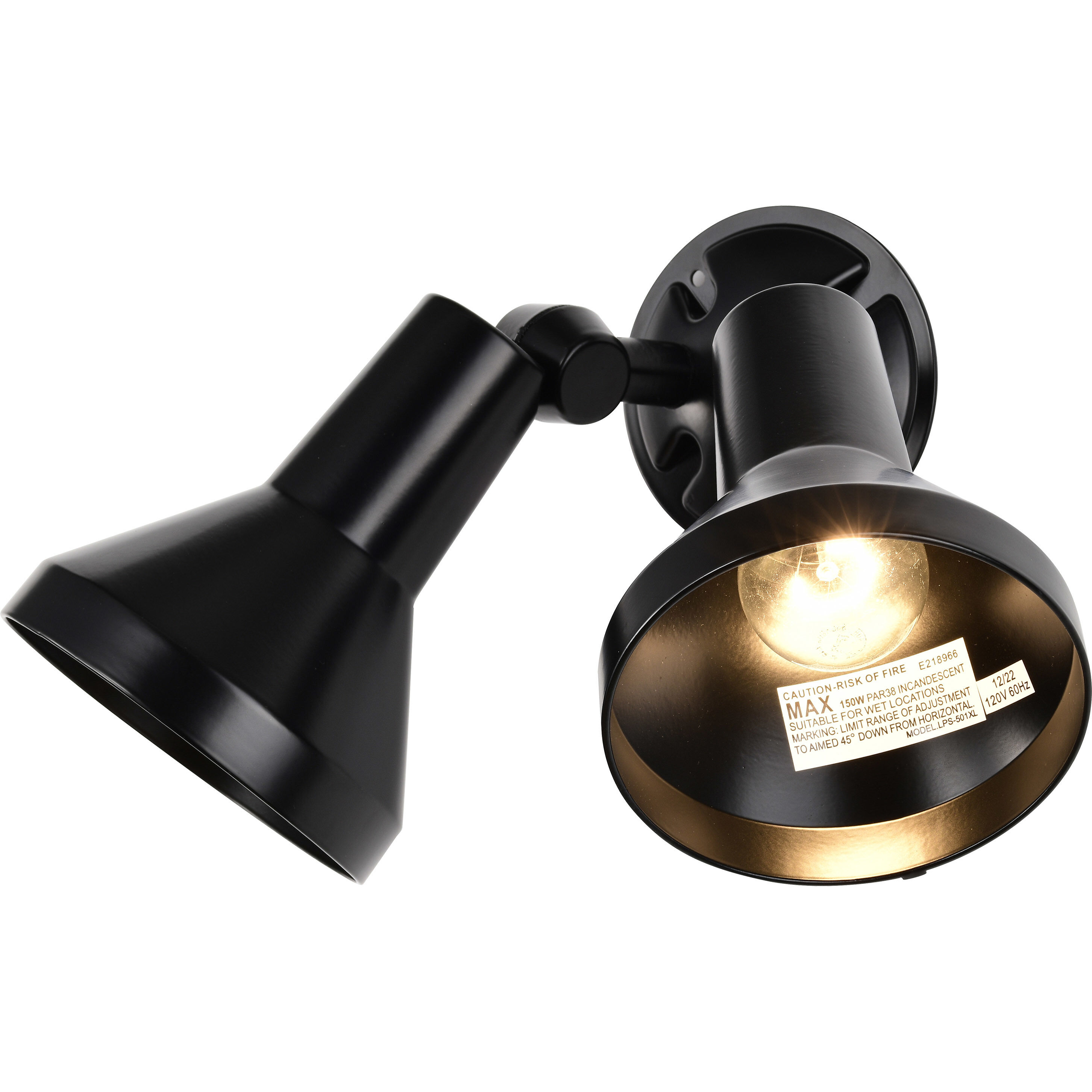 Brentwood 2 Light 5 inch Black Outdoor Flood Light