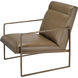 Hemingway Truffle Leather Accent Chair, Inline