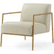 Kesden LBB Brass Occasional Chair, Upholstered