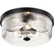 Grayson 17.25 inch Matte Black Flush Mount Ceiling Light