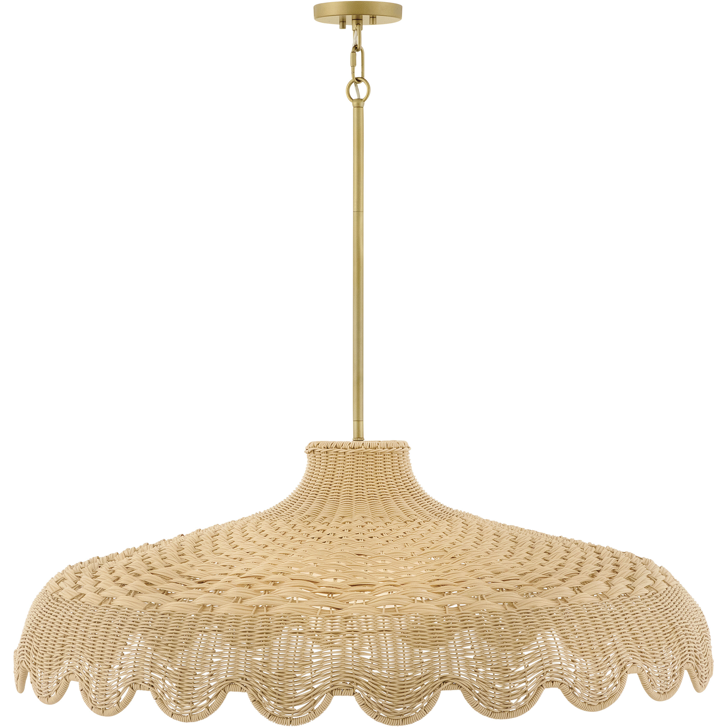 Open Air Paloma 3 Light 40 inch Lacquered Brass Outdoor Pendant