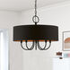 Bradhurst 5 Light 23 inch Black Pendant Chandelier Ceiling Light