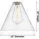 Crown Point 1 Light 12 inch Polished Nickel Pendant Ceiling Light in Seedy Glass