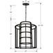 Hulton 6 Light 21 inch Matte Black Lantern Chandelier Ceiling Light