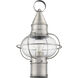 Newburyport 1 Light 15 inch Brushed Nickel Outdoor Post Top Lantern