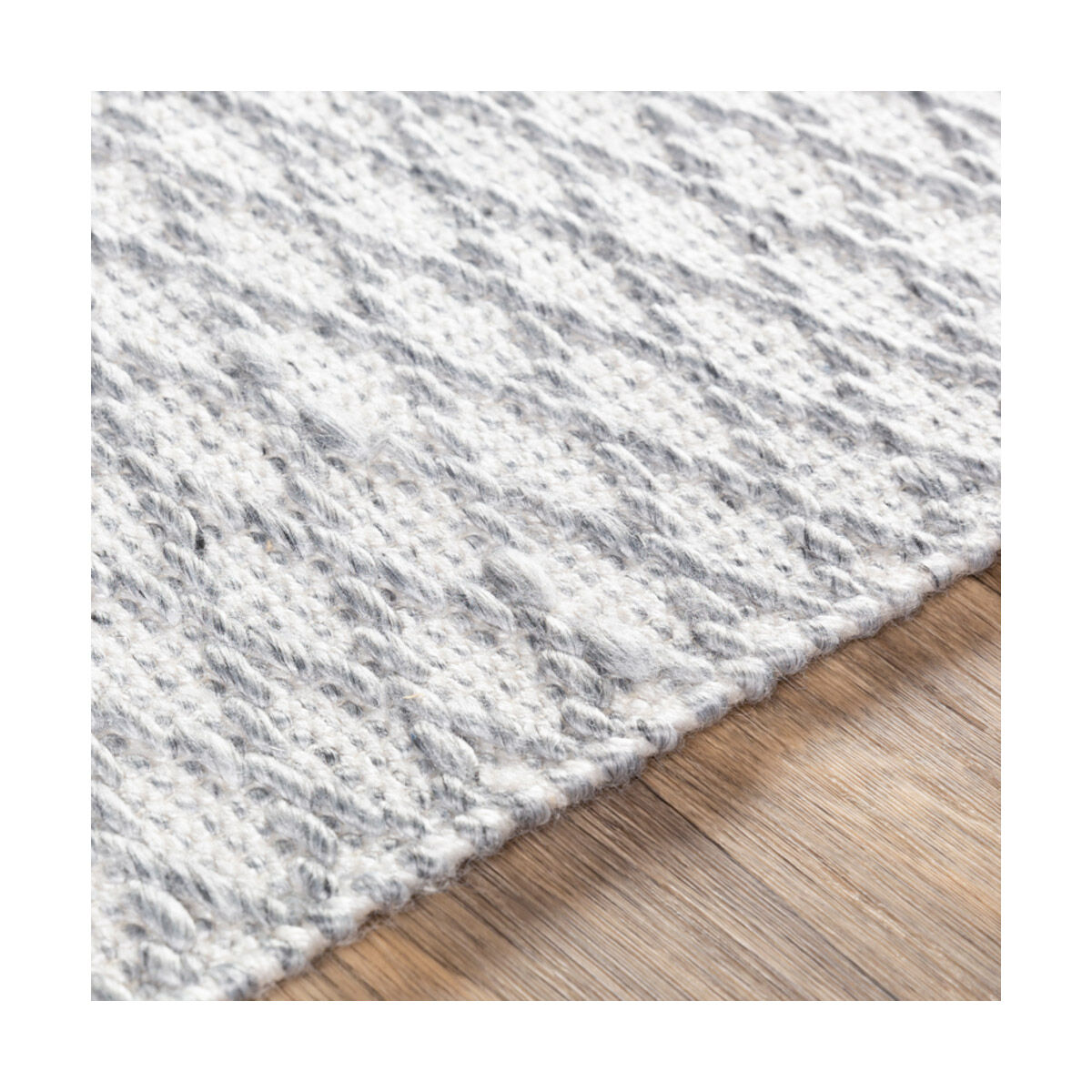 Modena 120 X 96 inch Gray/White Handmade Rug in 8 x 10, Rectangle