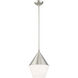 Stockholm 1 Light 10 inch Brushed Nickel Mini Pendant Ceiling Light