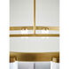 Kelly Wearstler Esfera LED 44 inch Natural Brass Chandelier Ceiling Light in 120V, Integrated LED