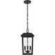Riggs 3 Light 8 inch Black Outdoor Pendant