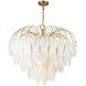 Alessia 19 Light 28.4 inch Brushed Brass and White Chandelier Ceiling Light