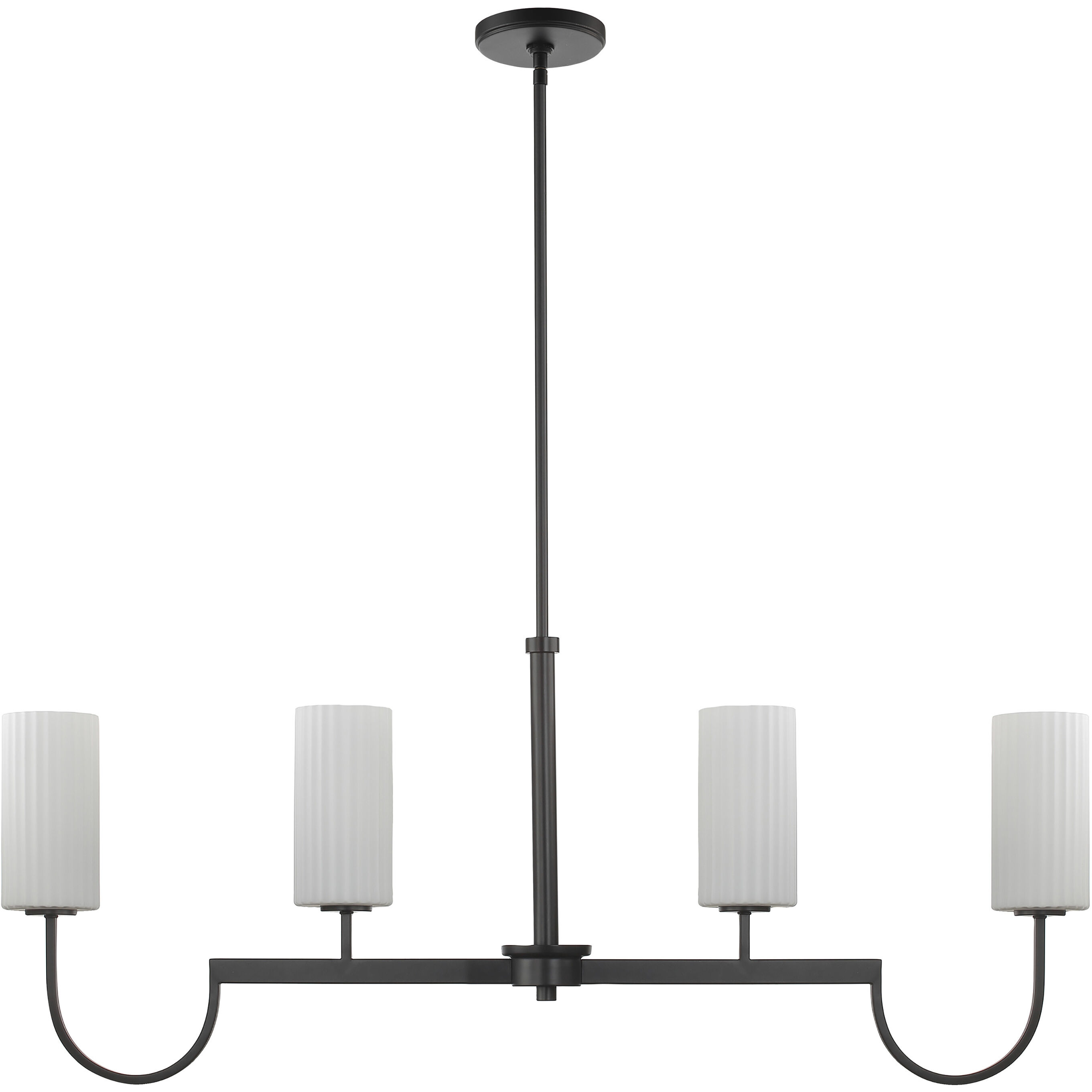Town and Country 4 Light 43.25 inch Black Linear Pendant Ceiling Light