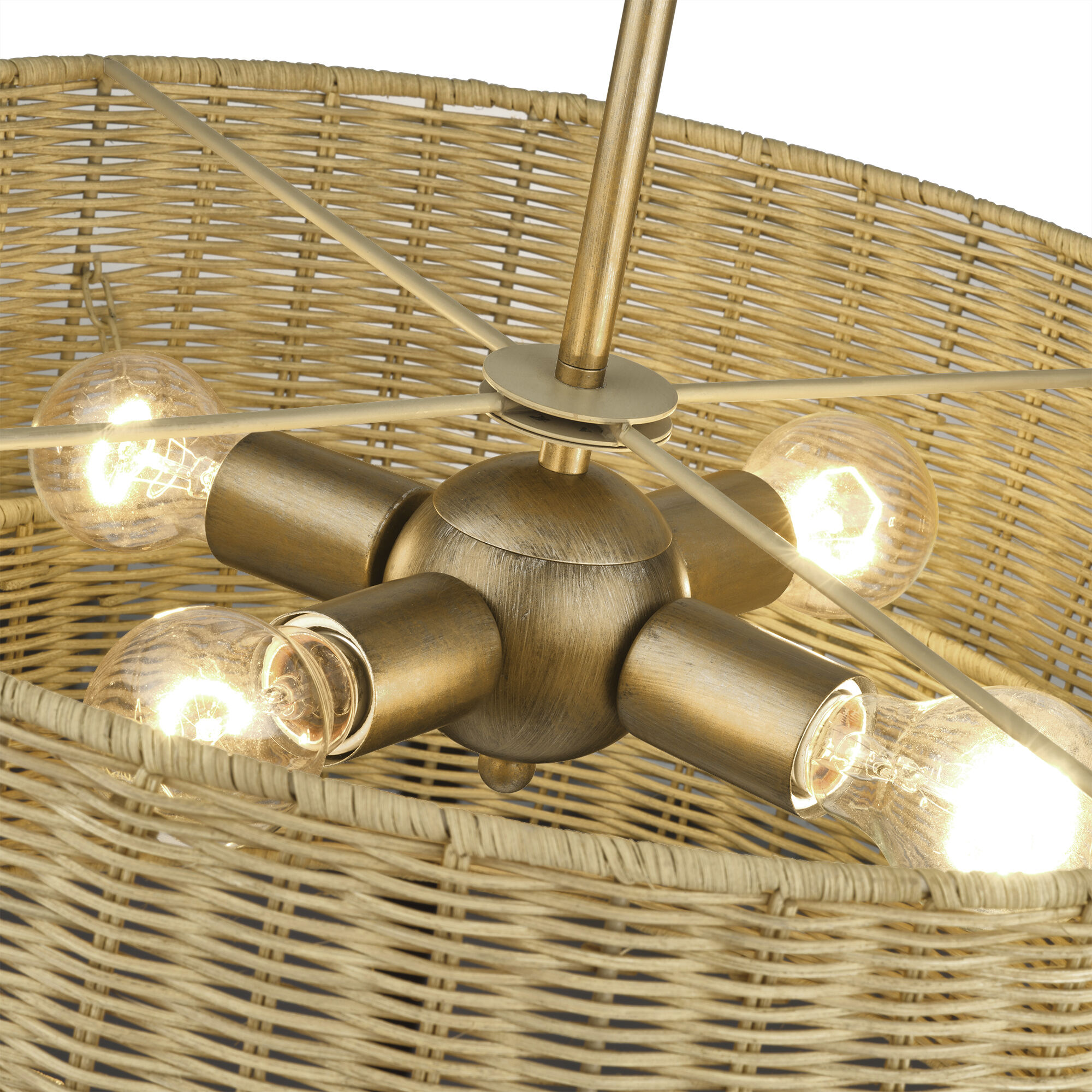 Weavington 4 Light 21 inch Antique Gold Leaf Pendant Chandelier Ceiling Light