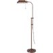 Pharmacy 46 inch 100 watt Rust Floor Lamp Portable Light, Adjustable Pole