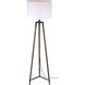 Cameram 62.5 inch 150.00 watt Black and Wood Floor Lamp Portable Light