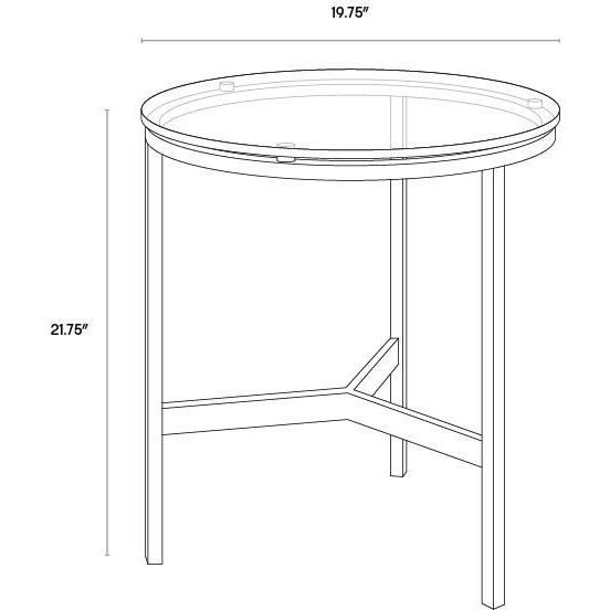 Flato 21.75 X 19.75 inch Antique Brass End Table