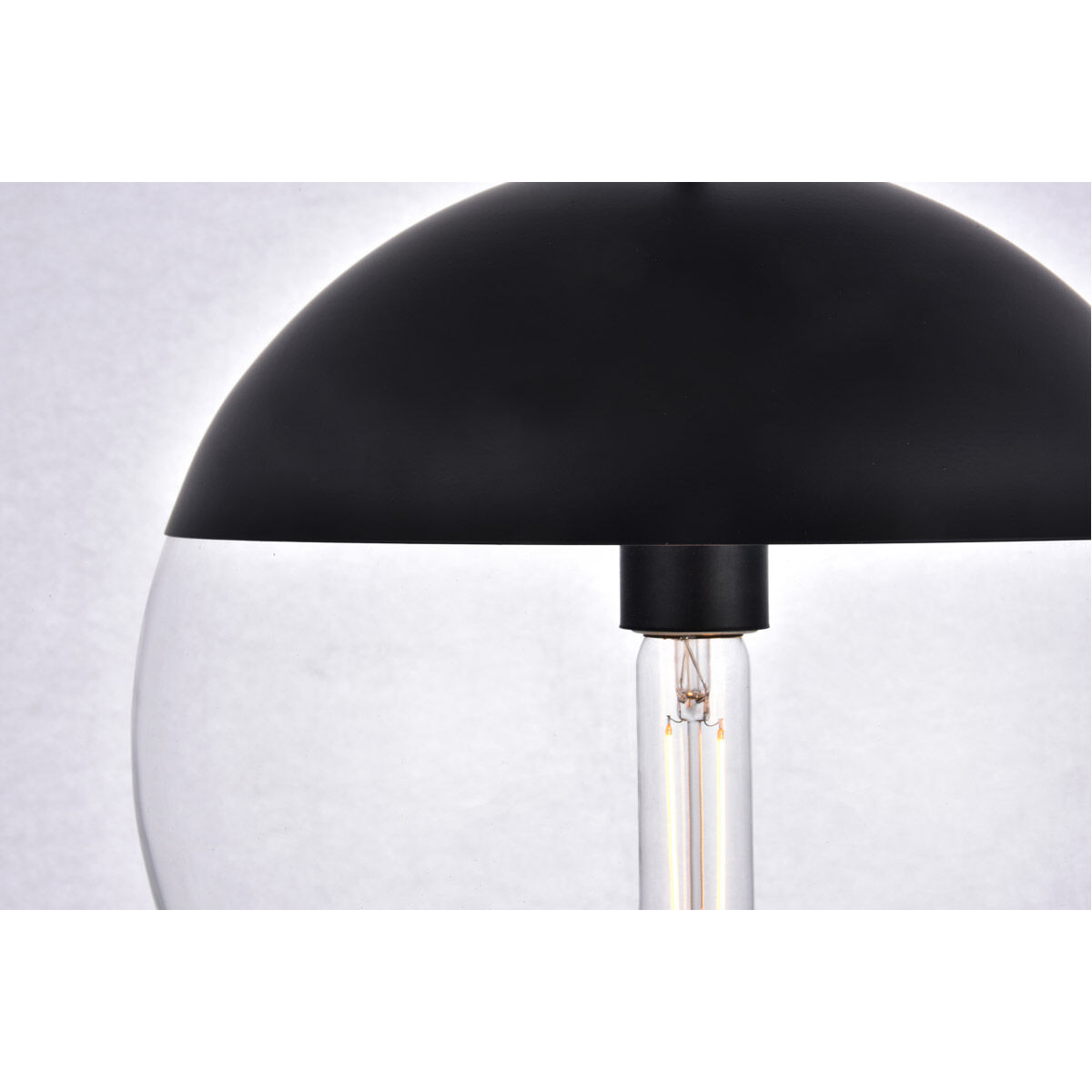 Eclipse 1 Light 12 inch Black Pendant Ceiling Light