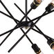 Halsted 6 Light 24.25 inch Black and Satin Brass Pendant Ceiling Light