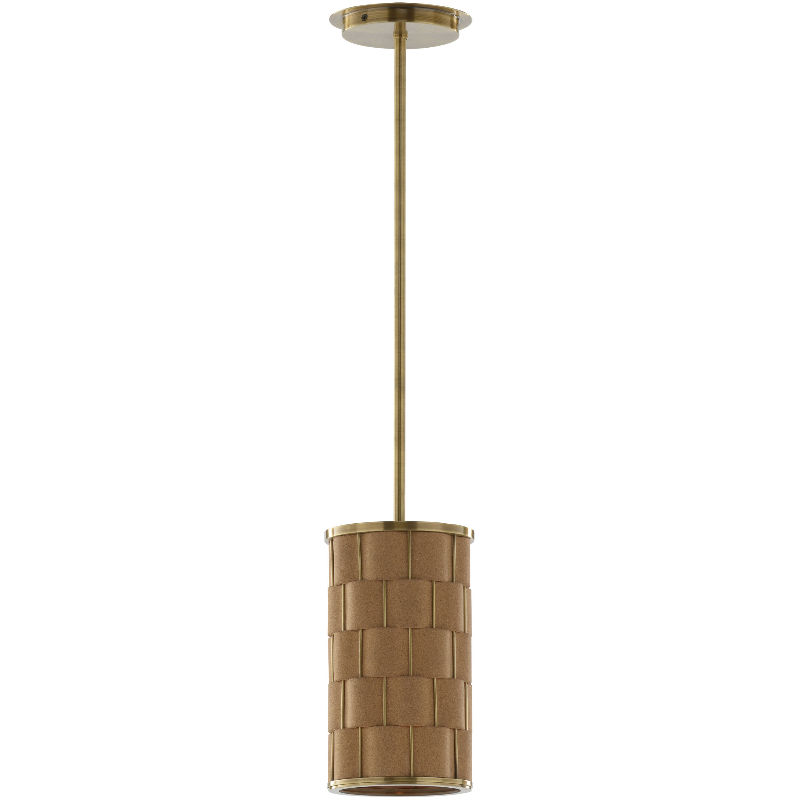 Jura 1 Light 6 inch Brown and Gold Pendant Ceiling Light