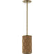 Jura 1 Light 6 inch Brown and Gold Pendant Ceiling Light