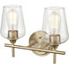 Ashford 2 Light 13.75 inch Modern Gold Bathroom Vanity Light Wall Light