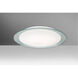 Tuca 15 LED 16 inch Flush Mount Ceiling Light in Opal/Silver Foil Glass