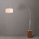 Tambo 92 inch 14 watt Satin Nickel and Dark Walnut Arc Floor Lamp Portable Light