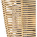 Open Air Luca 1 Light 12 inch Black / Camel Rattan Outdoor Wall Mount Lantern