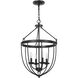 Grafton 4 Light 19 inch Matte Black Chandelier Ceiling Light