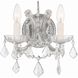 Maria Theresa Sconce Wall Light in Clear Hand Cut, Polished Chrome