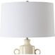 Florero 32 inch 150.00 watt Pale Yellow Crackled Glaze and Brushed Nickel Table Lamp Portable Light