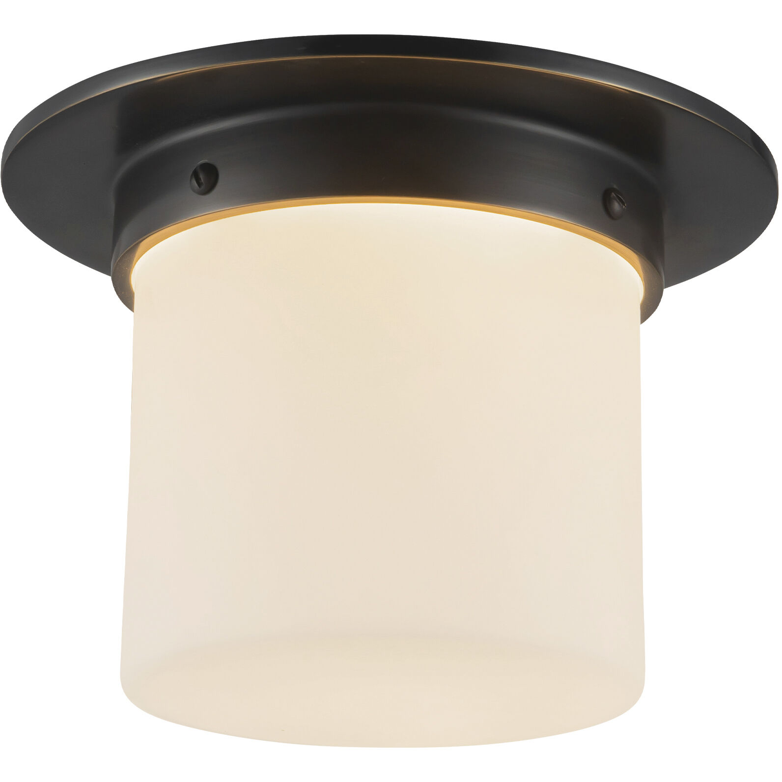 Mineral 1 Light 7.88 inch Urban Bronze and Matte Opal Glass Flush Mount Ceiling Light in Opal Glass Shade