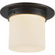 Mineral 1 Light 7.88 inch Urban Bronze and Matte Opal Glass Flush Mount Ceiling Light in Opal Glass Shade