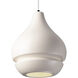 Radiance Collection 1 Light 8 inch Matte Black and Matte White and White Pendant Ceiling Light